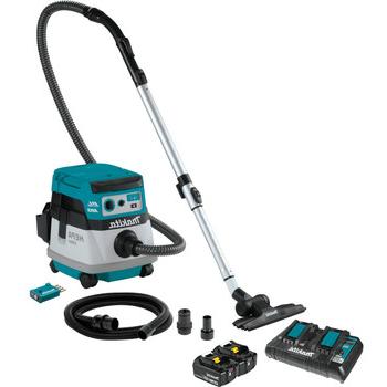 WET DRY VACUUMS | Makita XCV22ZU 36V (18V X2) LXT Brushless Lithium-Ion 2.1 Gallon Cordless AWS HEPA Filter Dry Dust Extractor / Vacuum (Tool Only)